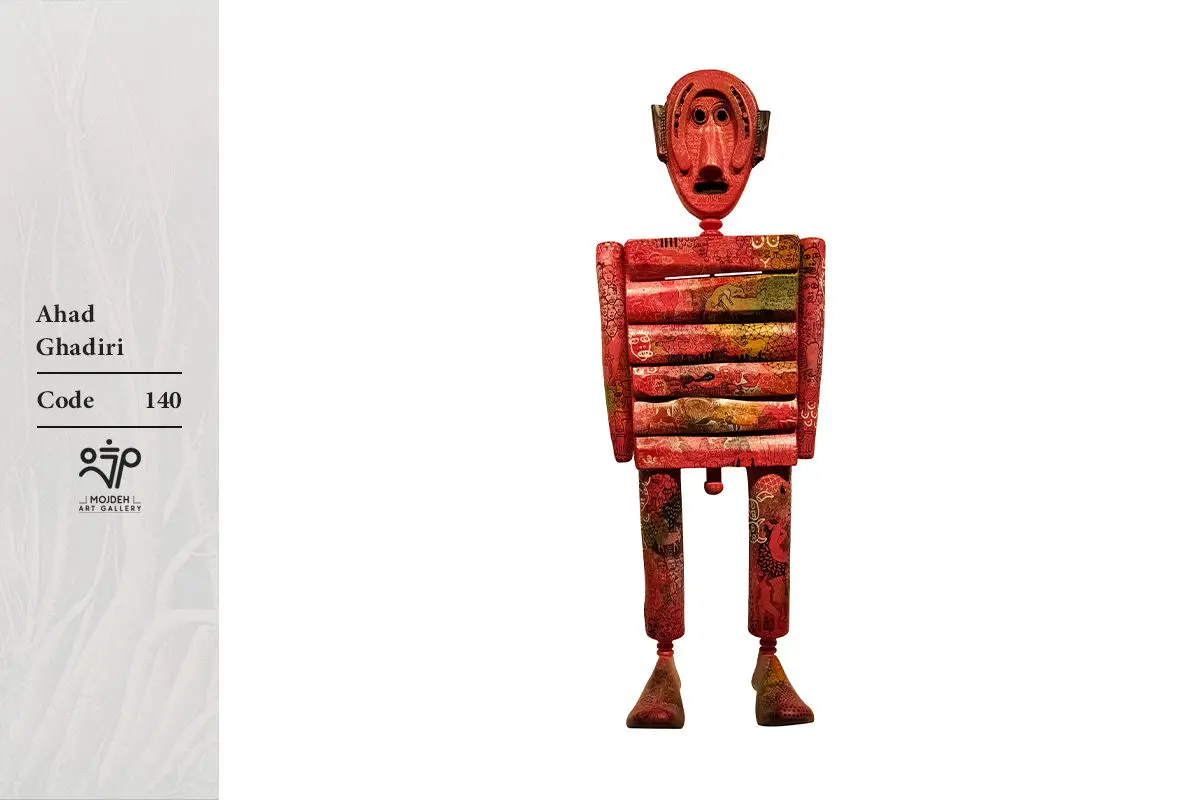 Ahad Ghadiri - 33x25x92 cm - Mixed media on wood - 2023