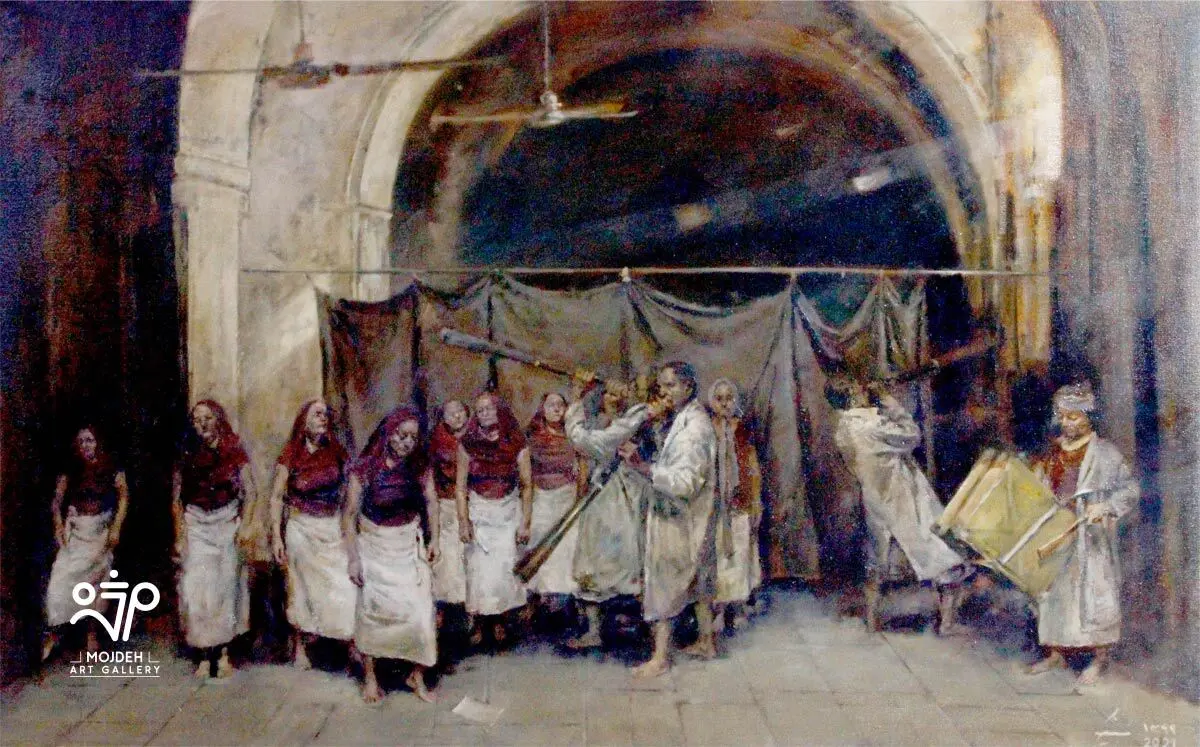Azim Morakabatchi - Banished - 80 × 130 cm - Oil on canvas - 2021