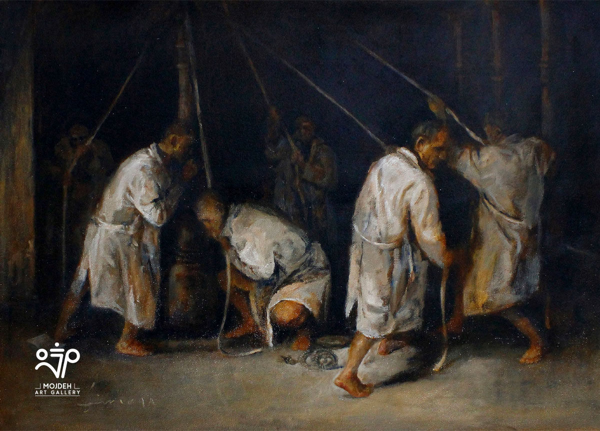 Azim Morakabatchi - Rope Dancers - 60 × 80 cm - Oil on canvas - 2020