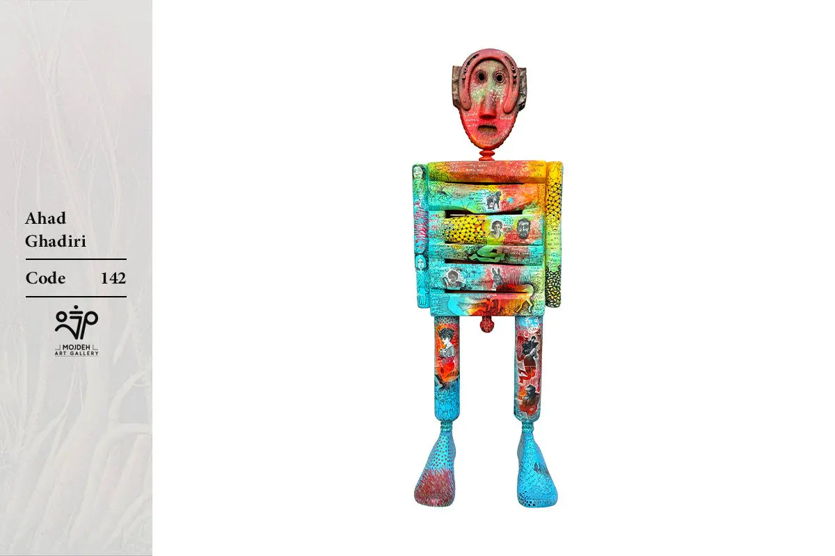 Ahad Ghadiri - 32x25x90 cm - Mixed media on wood - 2024