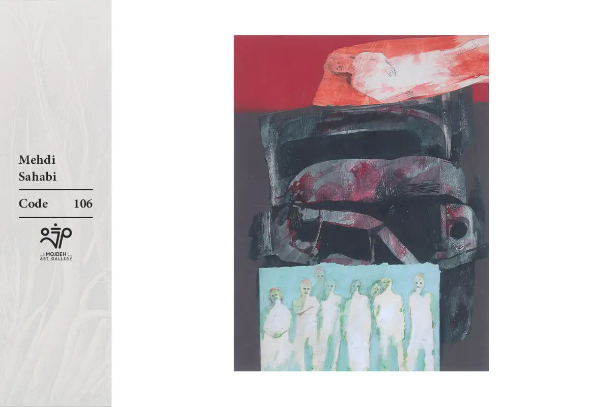 Mehdi Sahabi - 64x49 cm - Acrylic on cardboard - 1993