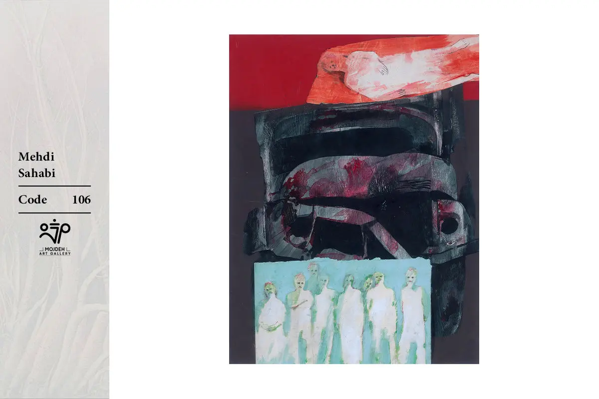 Mehdi Sahabi - 64x49 cm - Acrylic on cardboard - 1993