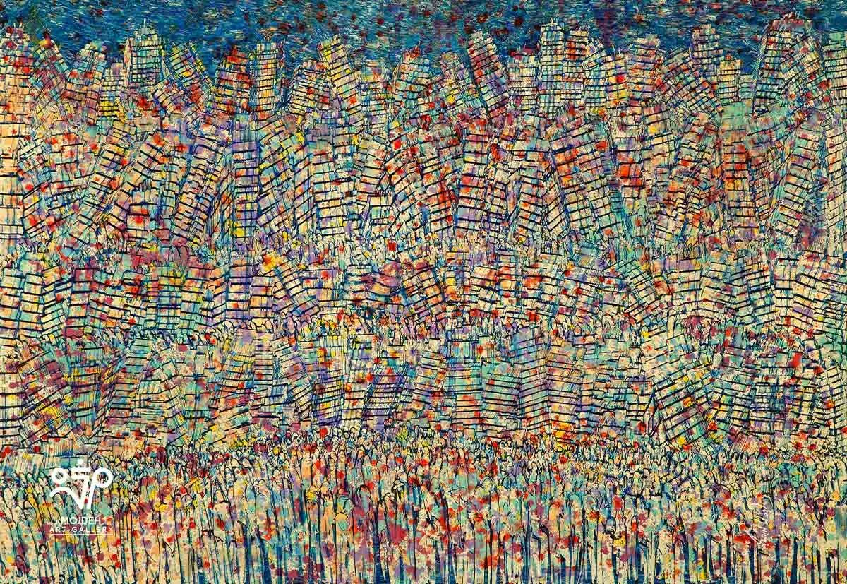 Manouchehr Niazi - 140 × 200 cm - Oil on canvas - 2004 - Karafarin Museum of Art Treasure