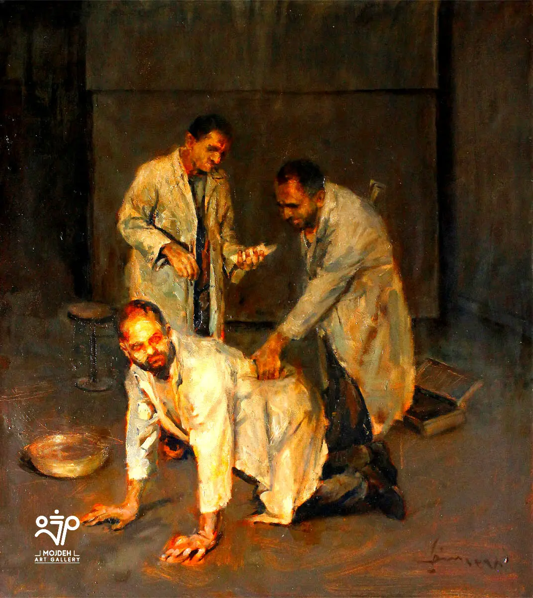 Azim Morakabatchi - Herdsman - 70 × 60 cm - Oil on canvas - 2019