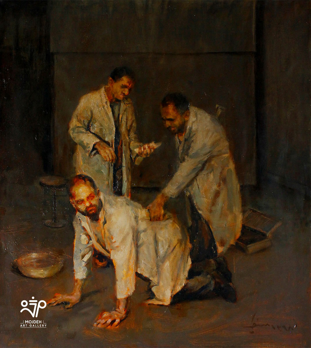 Azim Morakabatchi - Herdsman - 70 × 60 cm - Oil on canvas - 2019