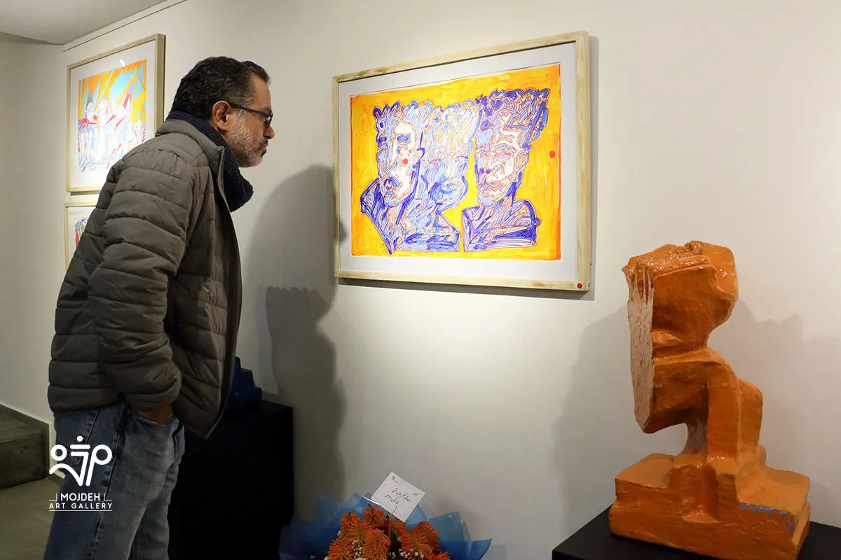 سروش میلانی زاده در نمایشگاه آثار خشایار فرهت / Soroush Milanizadeh