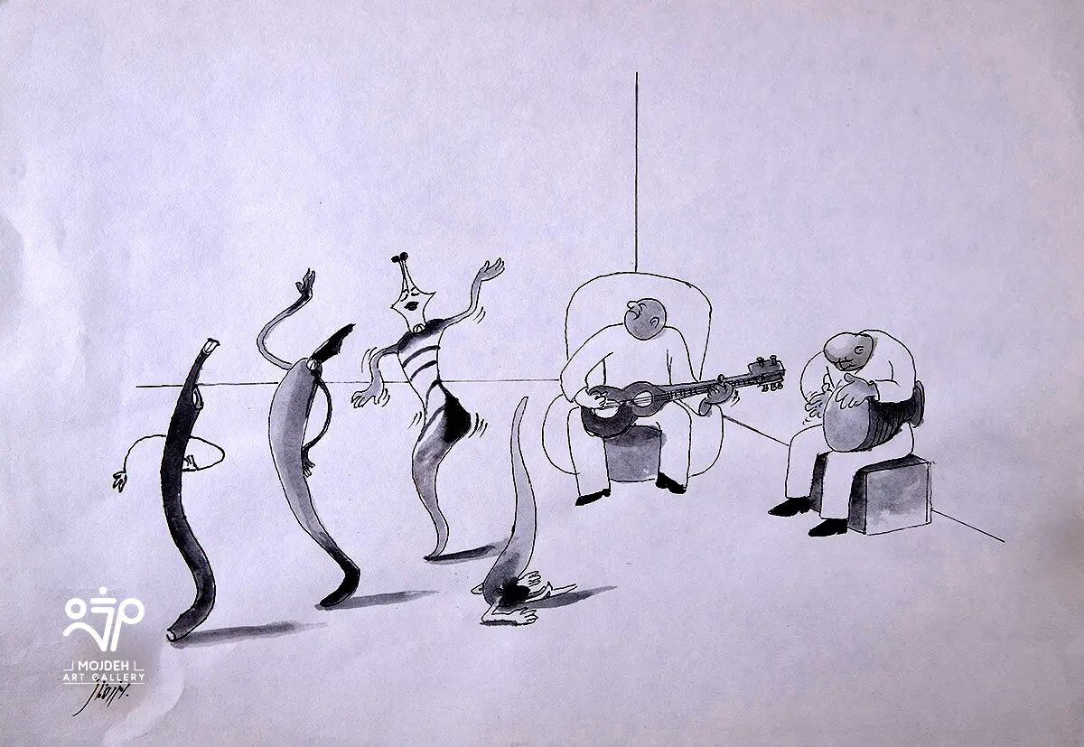 Bahman Rezaei - 28.5 × 41.5 cm - Ink on paper 
