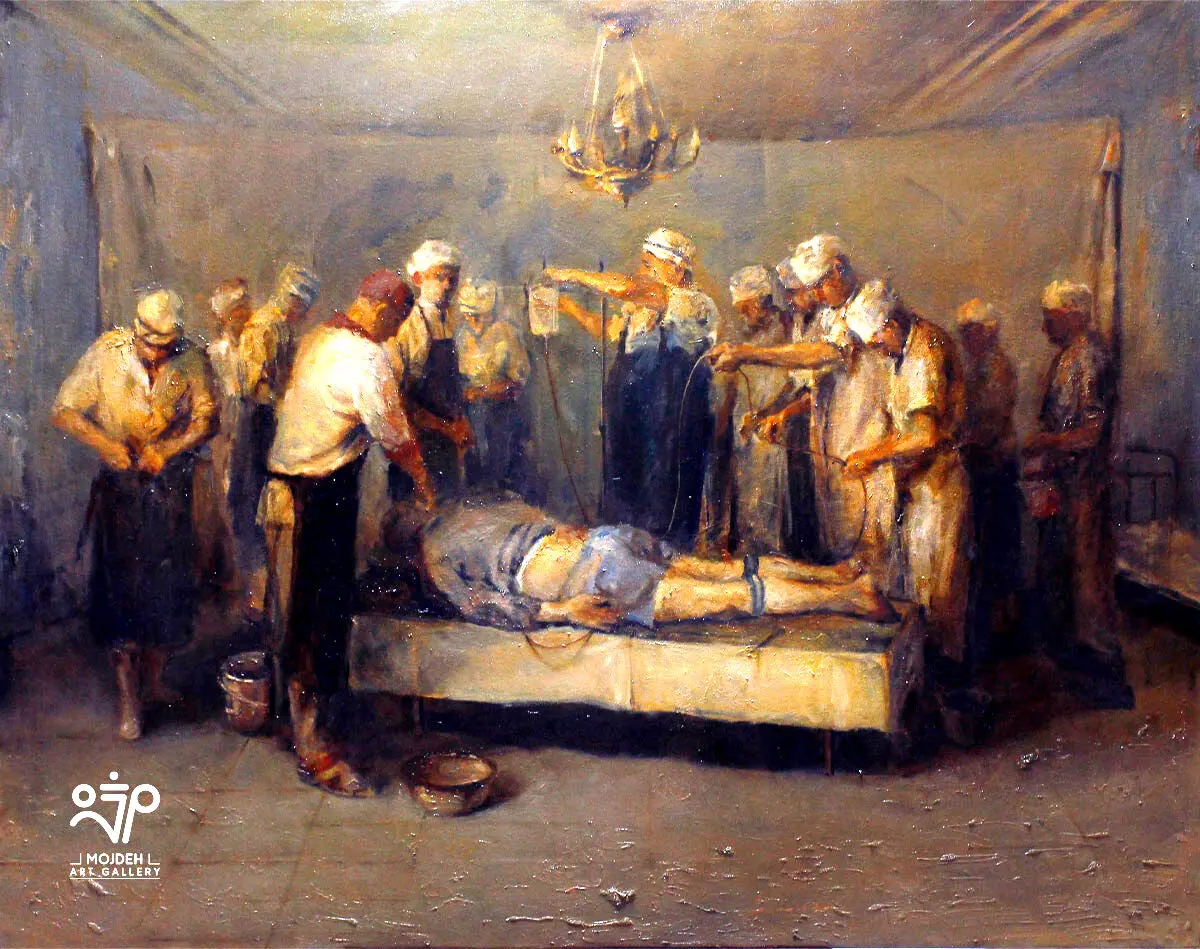 Azim Morakabatchi - Exchange - 110 × 140 cm - Oil on canvas - 2018