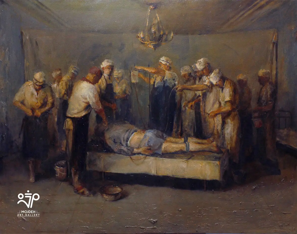 Azim Morakabatchi - Exchange - 110 × 140 cm - Oil on canvas - 2018