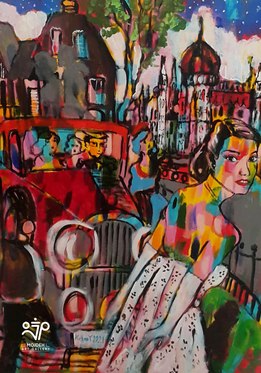 Kambiz Khodabandeh - 100 × 70 cm - Mixed media on canvas - 2021