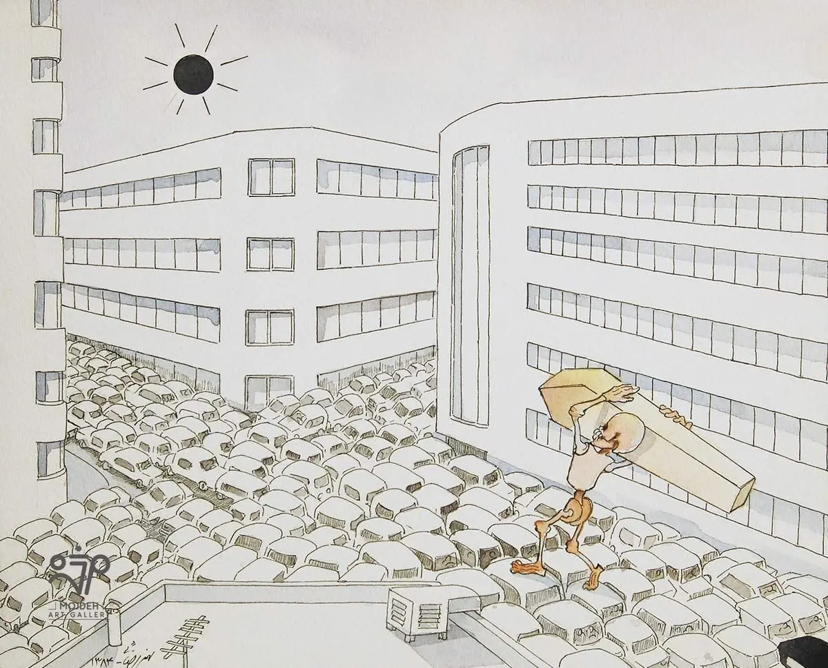 Bahman Rezaei - Mixed media on cardboard - Collection of negatives Artist’s personal archive - 2005