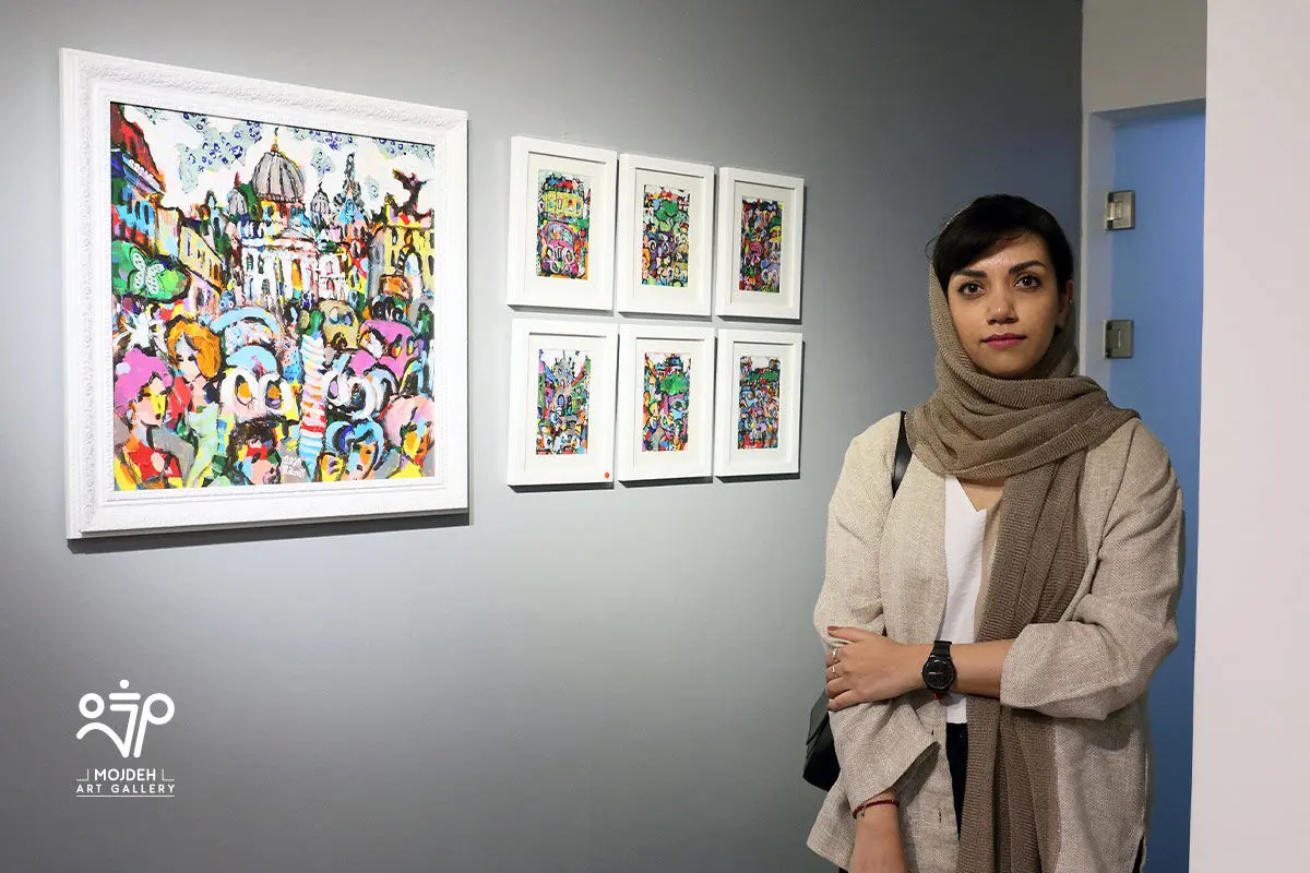 الهام عظیمی هنرمند نمایشگاه گروهی ازدحام / Elham Azimi