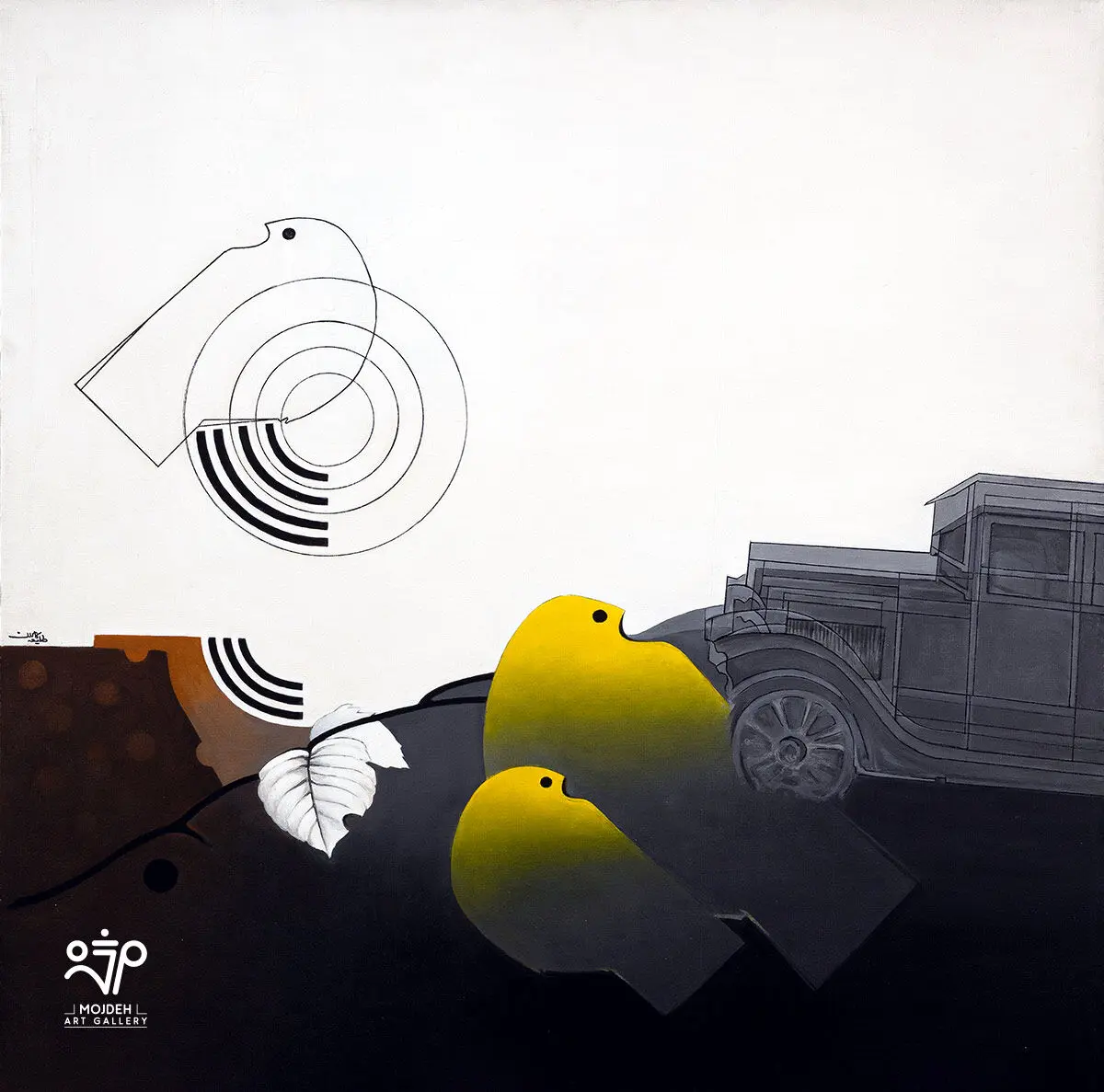 Talieh Kamran - 80 × 80 cm - Acrylic on canvas - Private Collection