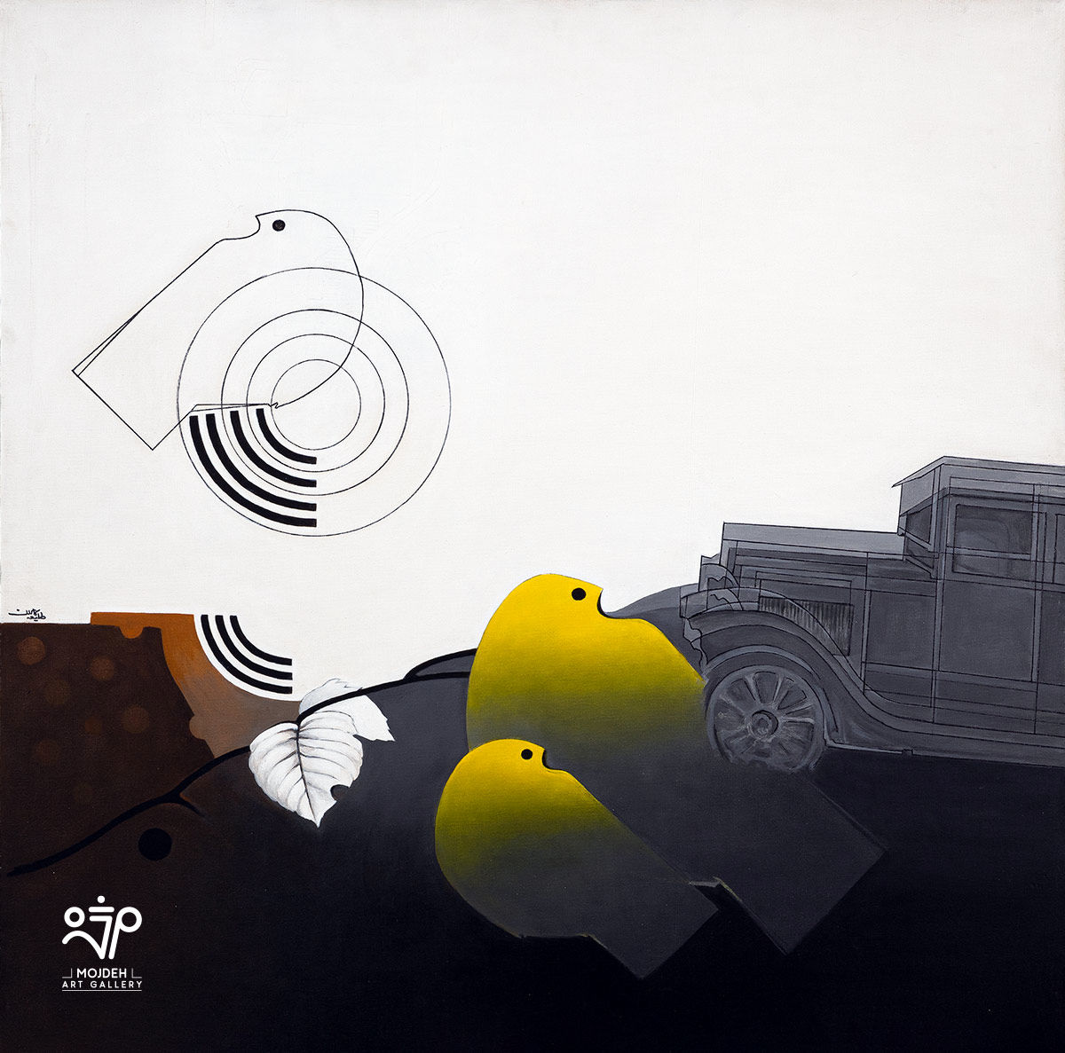 Talieh Kamran - 80 × 80 cm - Acrylic on canvas - Private Collection
